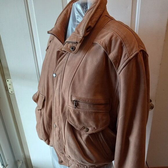 John Ashford Leather Bomber Jacket - Picture 2 of 12